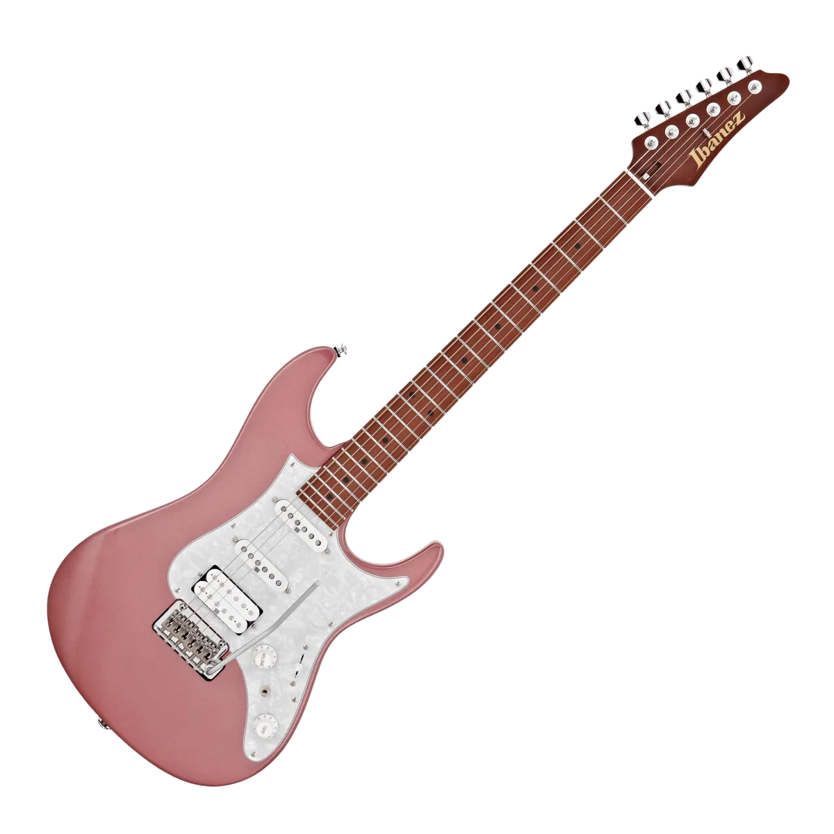 Ibanez Prestige AZ2204 Electric Guitar – Hazy Rose Metallic — view 2