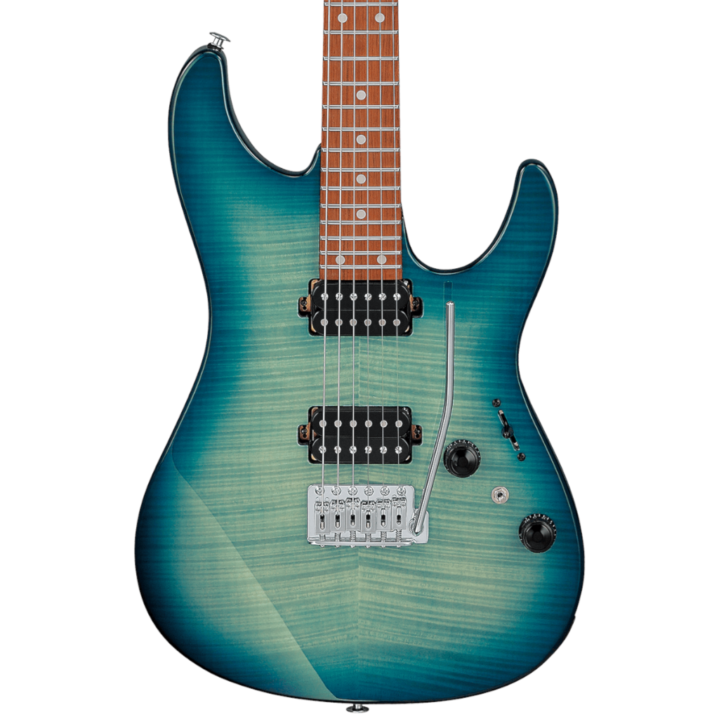Ibanez Standard AZ24S1F Electric Guitar – Transparent Turquoise Burst — view 1