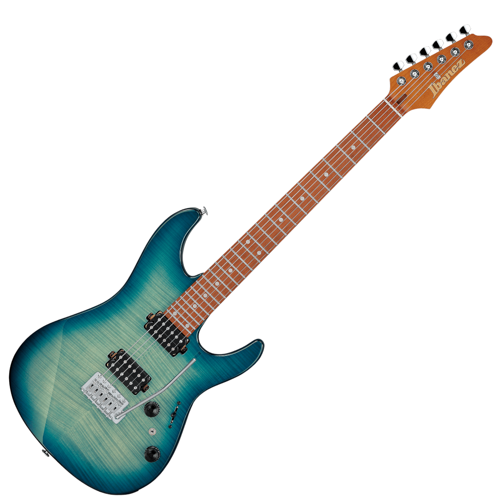 Ibanez Standard AZ24S1F Electric Guitar – Transparent Turquoise Burst — view 2