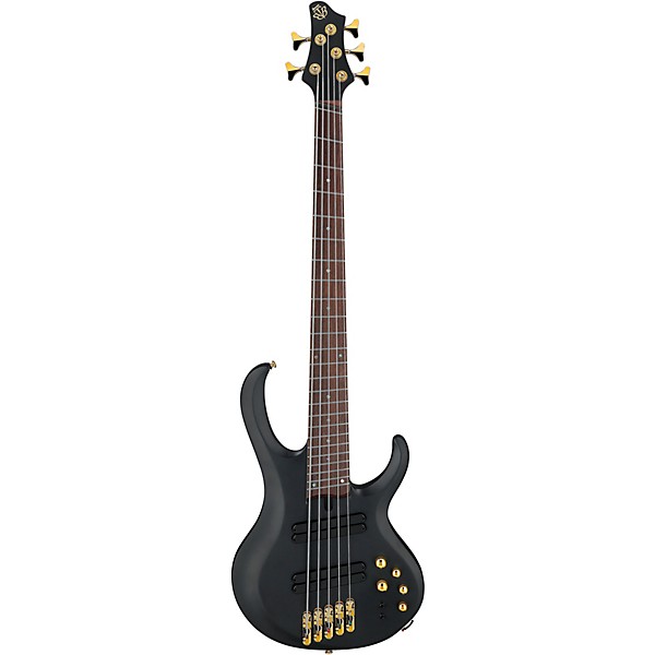 Ibanez&nbsp;Bass Workshop BTB605LM Multi-scale 5-string Electric Bass Guitar – Black Flat — view 2