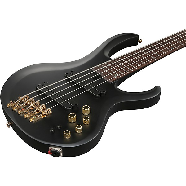 Ibanez&nbsp;Bass Workshop BTB605LM Multi-scale 5-string Electric Bass Guitar – Black Flat — view 5