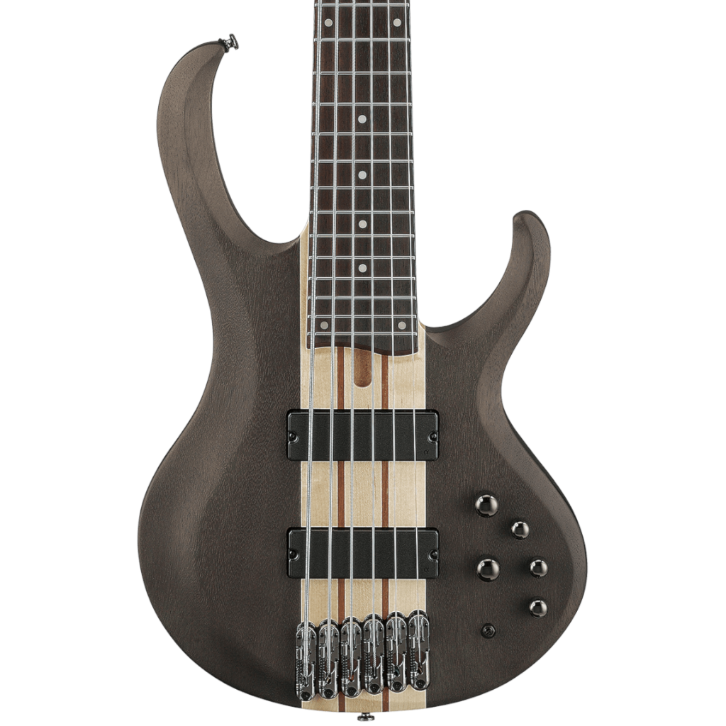 Ibanez&nbsp;BTB606 6-string Bass Guitar – Transparent Gray Flat