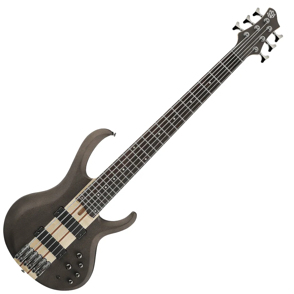 Ibanez BTB606 6-string Bass Guitar – Transparent Gray Flat — view 2