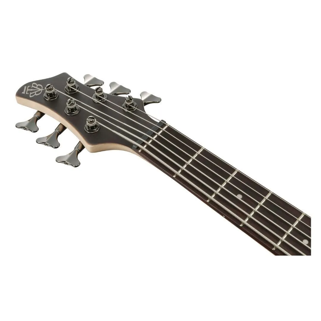 Ibanez BTB606 6-string Bass Guitar – Transparent Gray Flat — view 4