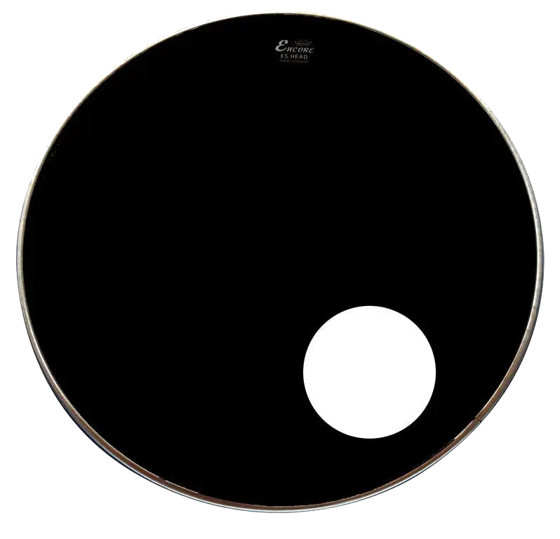 Remo 22 inch Bass Drum Head W/Sound-Hole - Black
