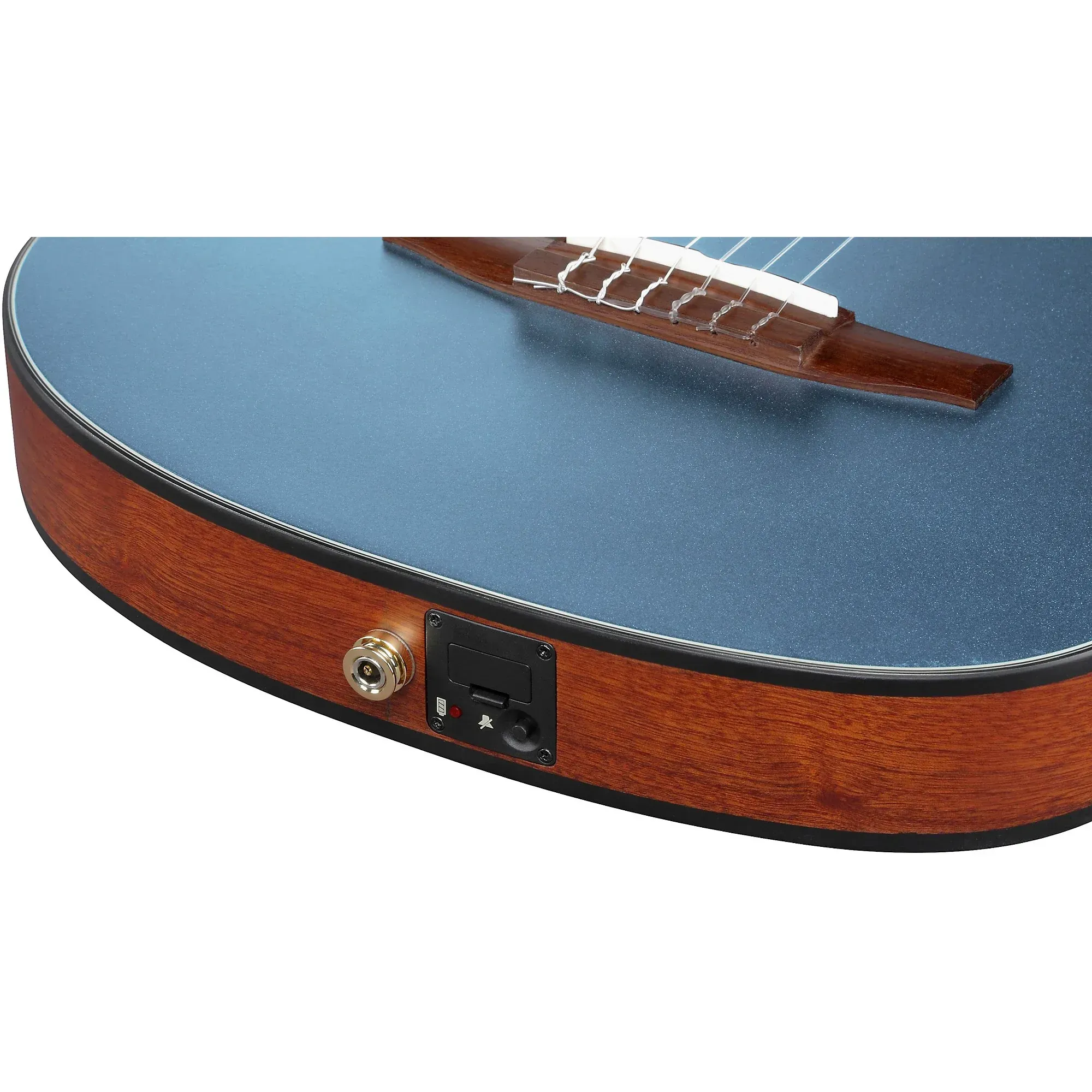 Ibanez Nylon String Acoustic Guitar - Indigo Blue Metallic Flat — view 4