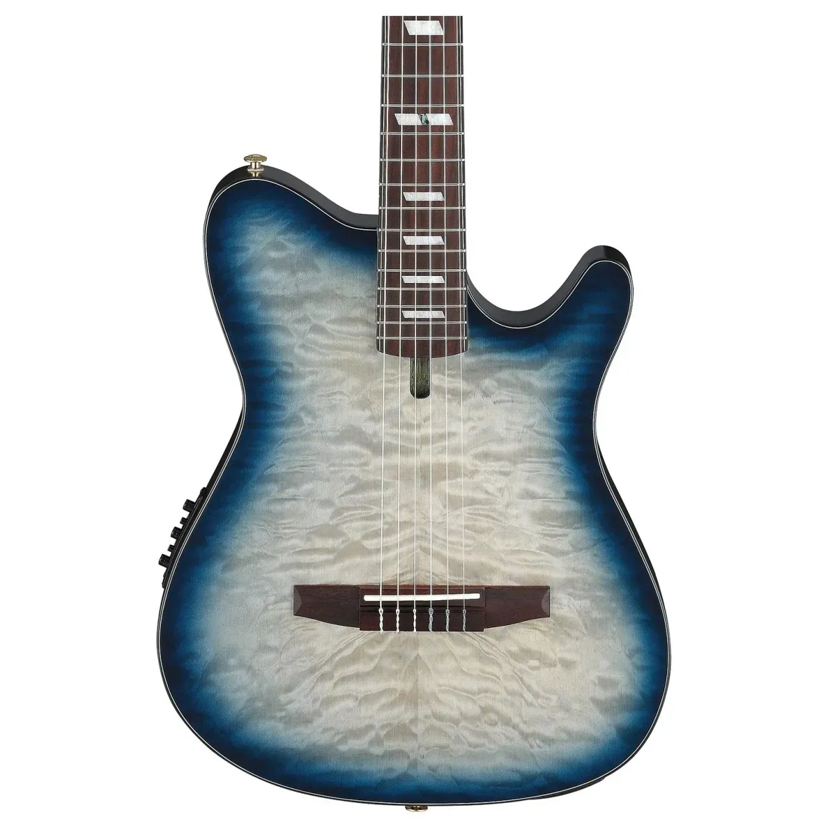 Ibanez&nbsp;FRH20 Thinline Nylon-string Acoustic-electric Guitar - Cosmic Blue Starburst Low Gloss