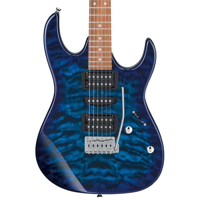Ibanez GRX70QA GIO Electric Guitar – Transparent Blue Burst — view 1
