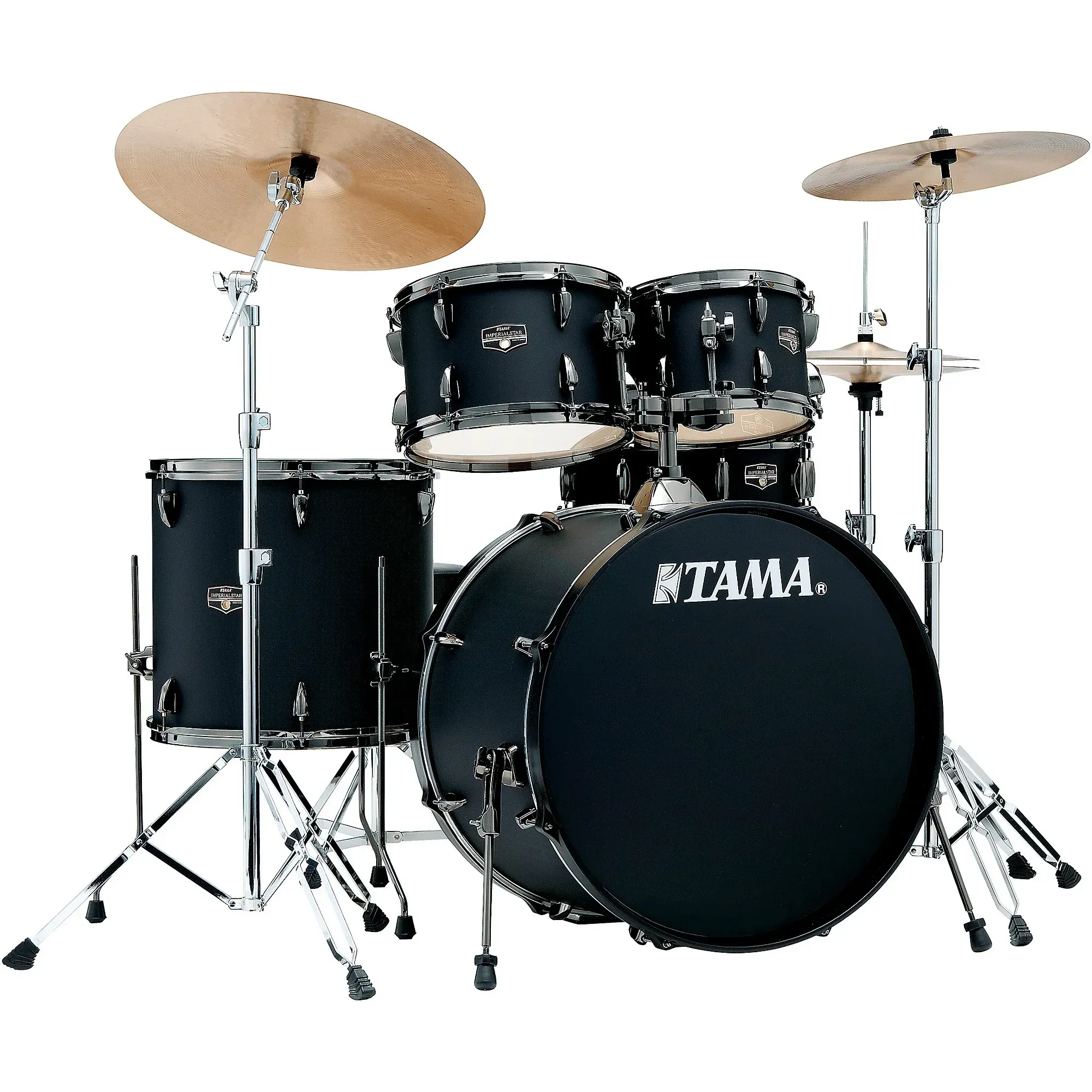 Tama Imperialstar 5 Piece 22 Inch Drum Kit- Blacked Out Black — view 2