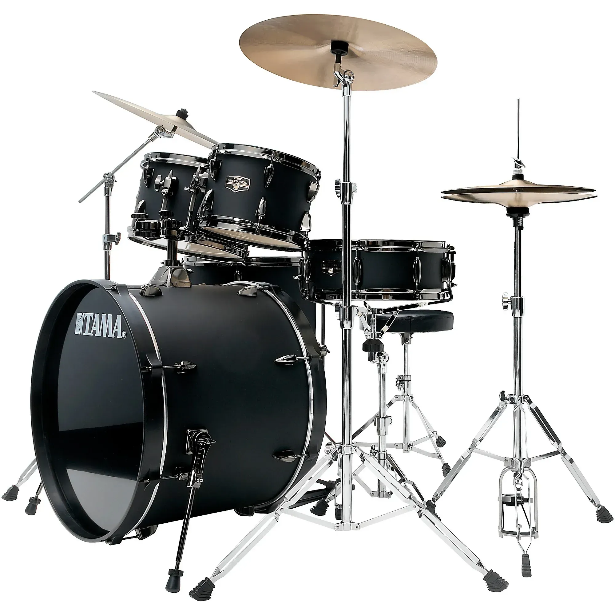 Tama Imperialstar 5 Piece Drum Kit- Blacked Out Black — view 2