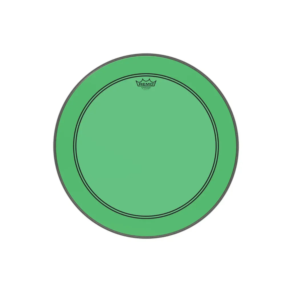 Remo Powerstroke P3 Colortone 22 inch Green Bass Drum Head — view 1