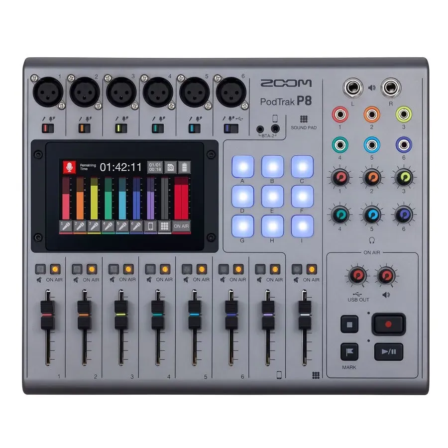 Zoom PodTrak P8 8-channel Podcasting Mixer — view 2