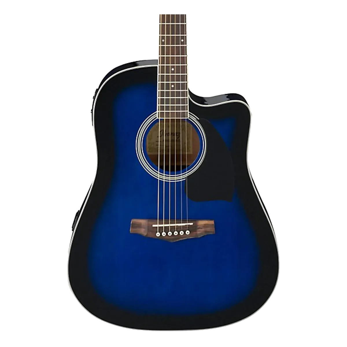 Ibanez PF15ECE PF Performance Series Acoustic/Electric Guitar - Transparent Blue Sunburst