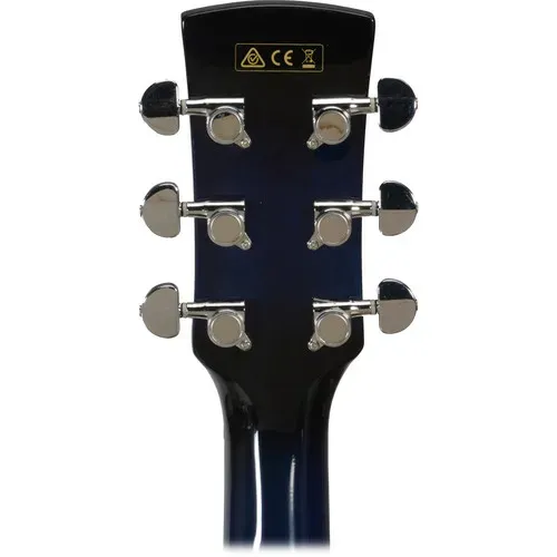 Ibanez PF15ECE PF Performance Series Acoustic/Electric Guitar - Transparent Blue Sunburst — view 4