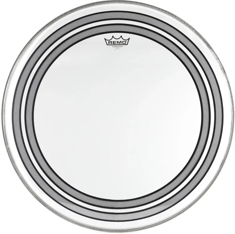 Remo Powersonic Clear Bass Drumhead - 22 inch