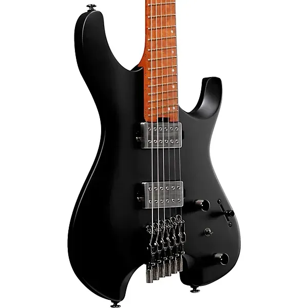 Ibanez QX52 Headless 6-String Electric Guitar - Black Flat — view 2