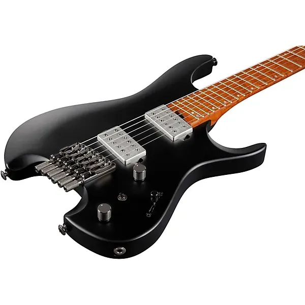 Ibanez QX52 Headless 6-String Electric Guitar - Black Flat — view 3