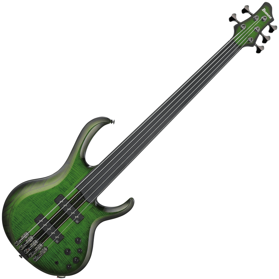 Ibanez Steve Di Giorgio SDGB1 Signature 5-string Fretless Bass Guitar – Dark Moss Burst — view 2