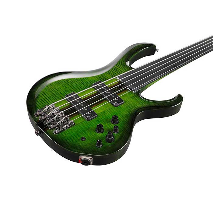 Ibanez Steve Di Giorgio SDGB1 Signature 5-string Fretless Bass Guitar – Dark Moss Burst — view 3