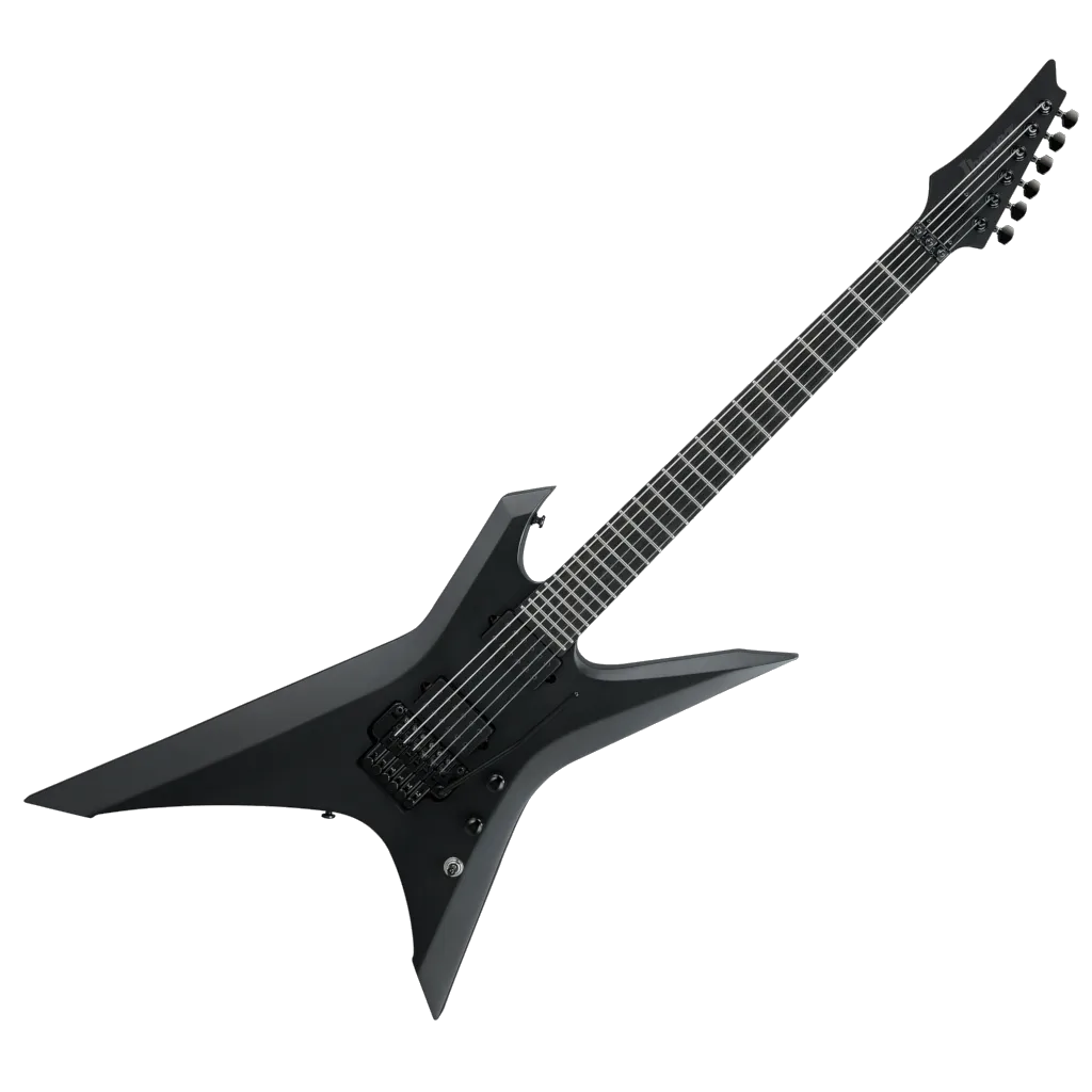 Ibanez Iron Label Xiphos Electric Guitar – Black Flat — view 2