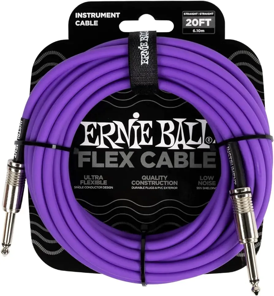 Ernie Ball Flex Instrument Cable 6m - Purple — view 1
