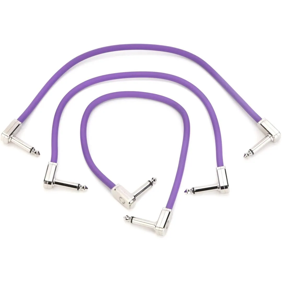Ernie Ball Flex Patch Cable 12in – Purple – 3 Pack — view 2