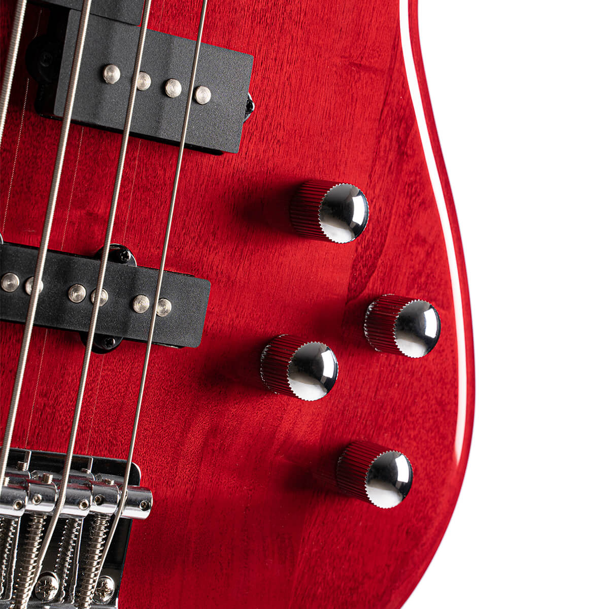 Cort Action Plus 4-String Bass Guitar – Trans Red — view 3