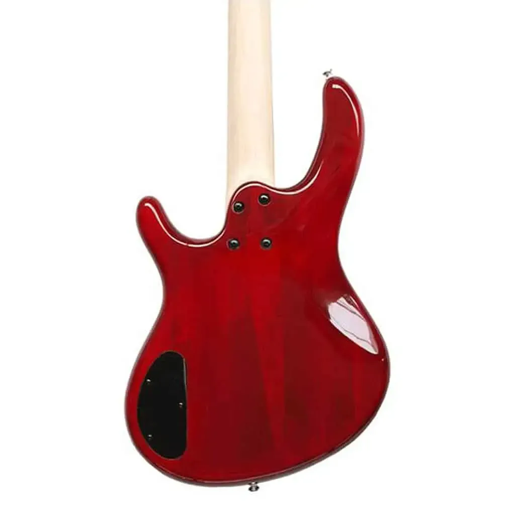 Cort Action Bass V Plus 5-String Bass Guitar – Transparent Red — view 3
