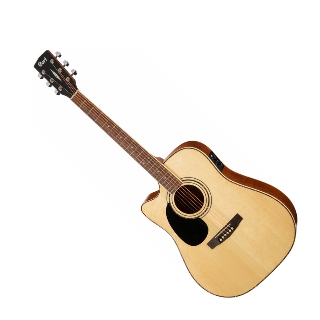 Cort AD880CE Left-Hand Acoustic-Electric Guitar – Natural — view 2