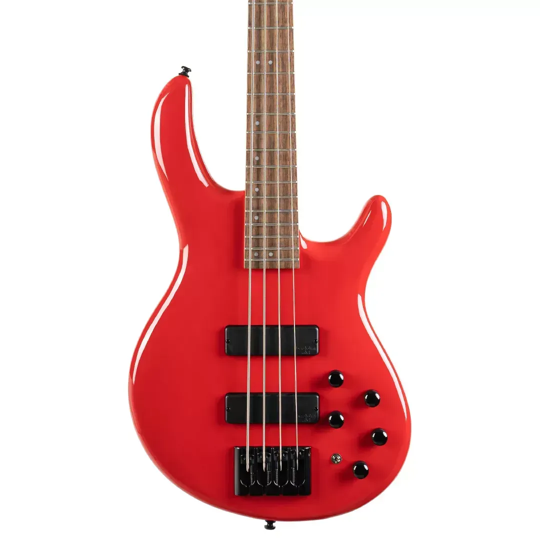 Cort C4 Deluxe 4 String Bass Guitar – Candy Red — view 1