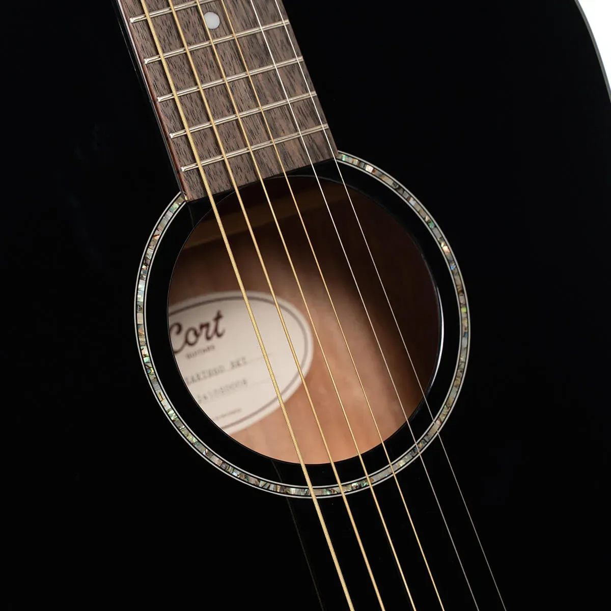 Cort Earth60CE Acoustic-Electric Guitar – Black — view 7