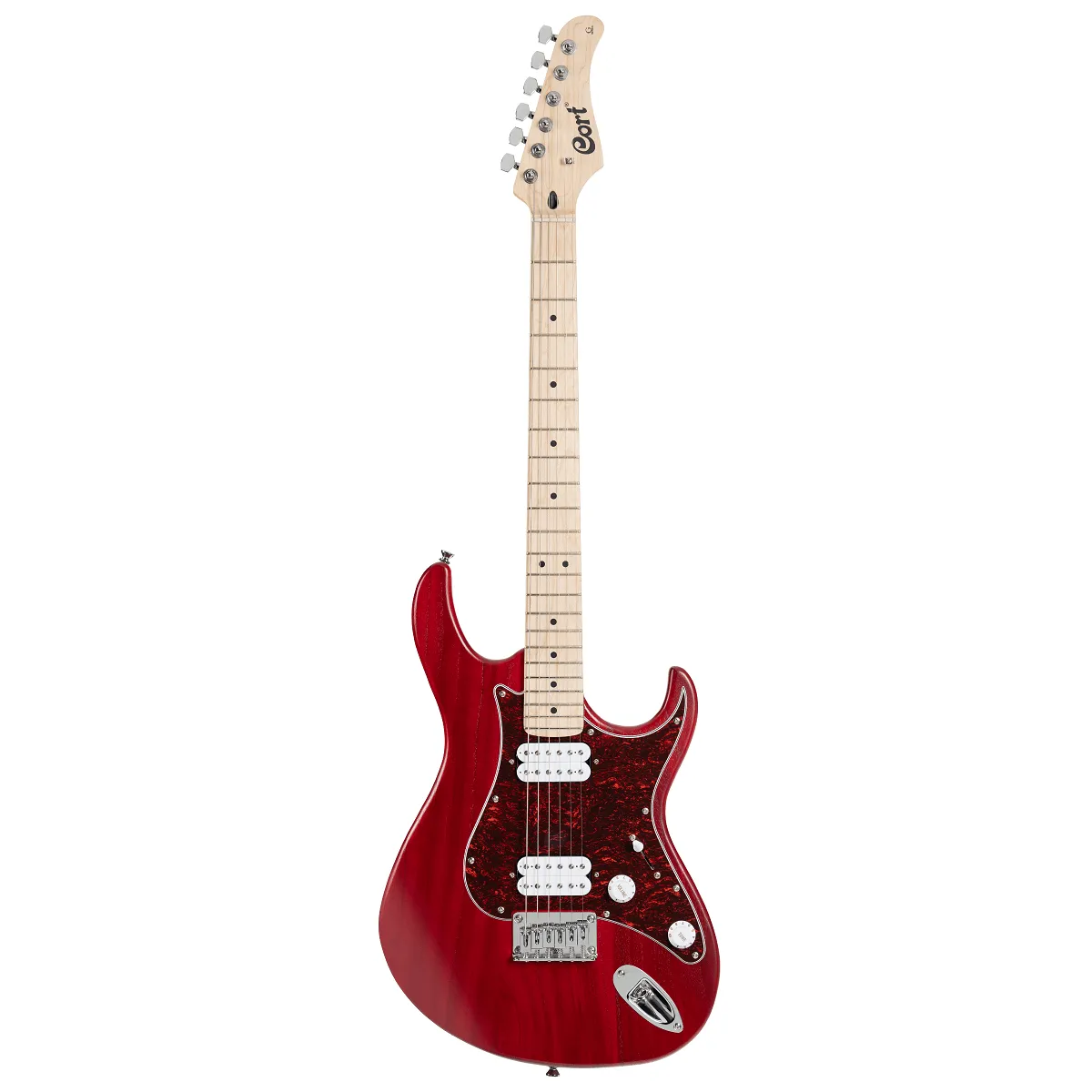 Cort G100 HH Electric Guitar – Open Pore Black Cherry — view 2