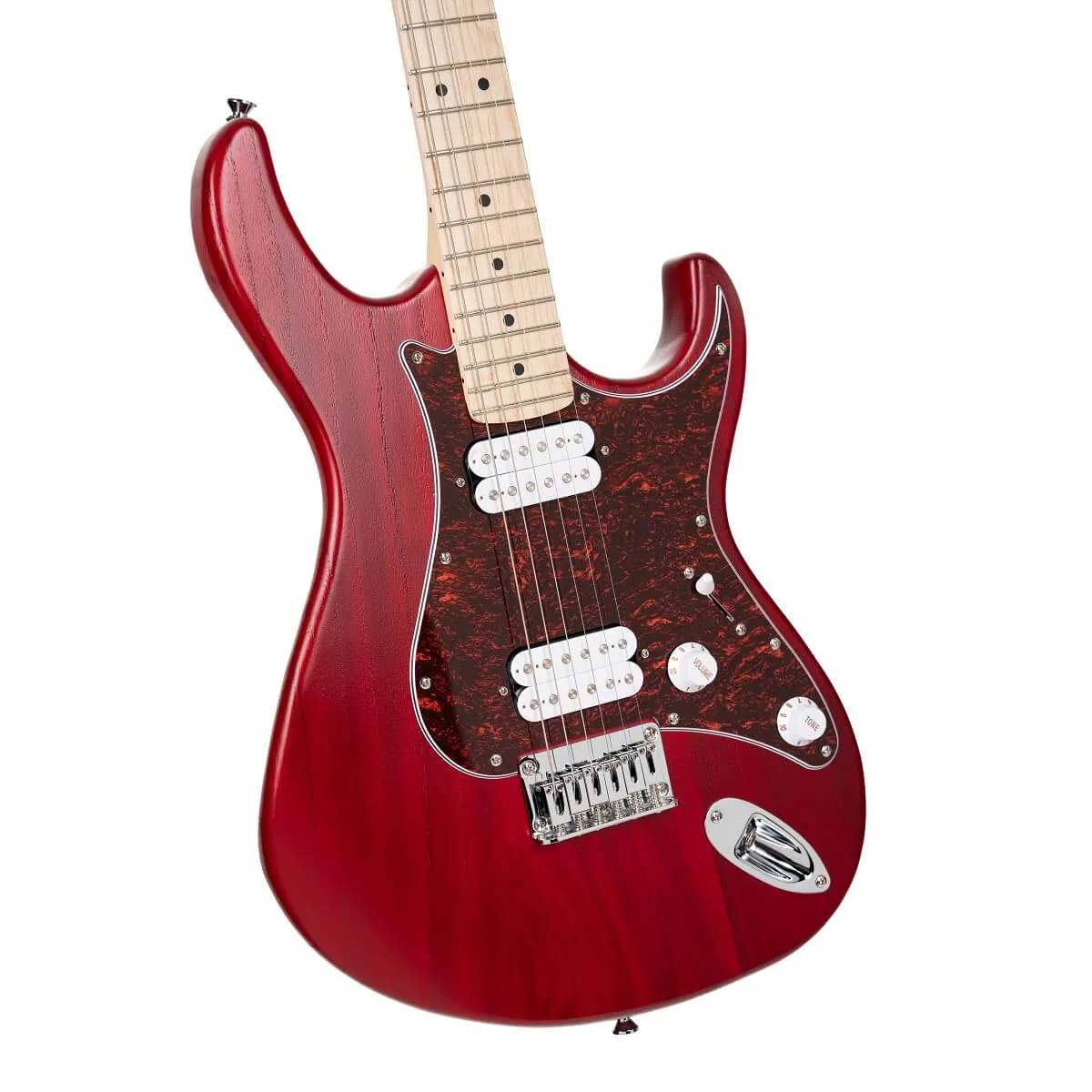 Cort G100 HH Electric Guitar – Open Pore Black Cherry — view 3