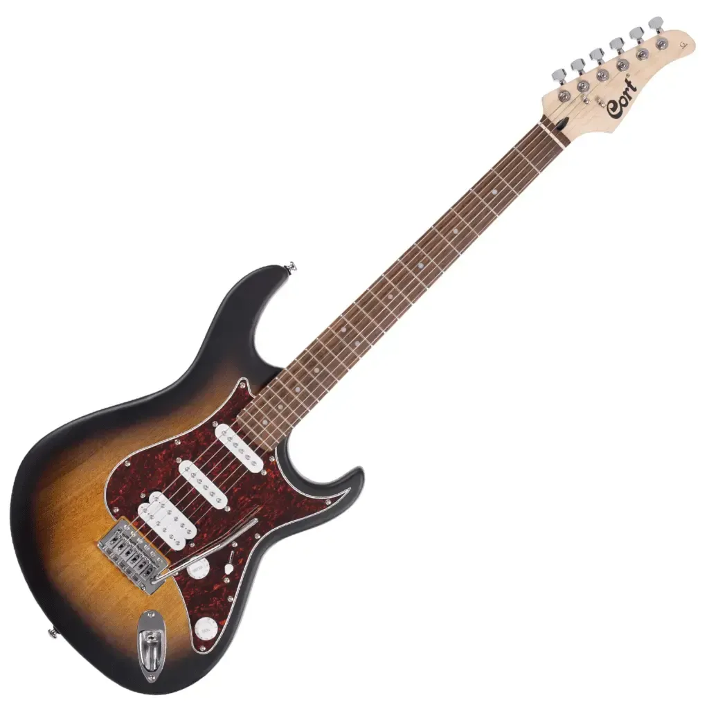 Cort G110 Electric Guitar – HSS – Open Pore Sunburst — view 2