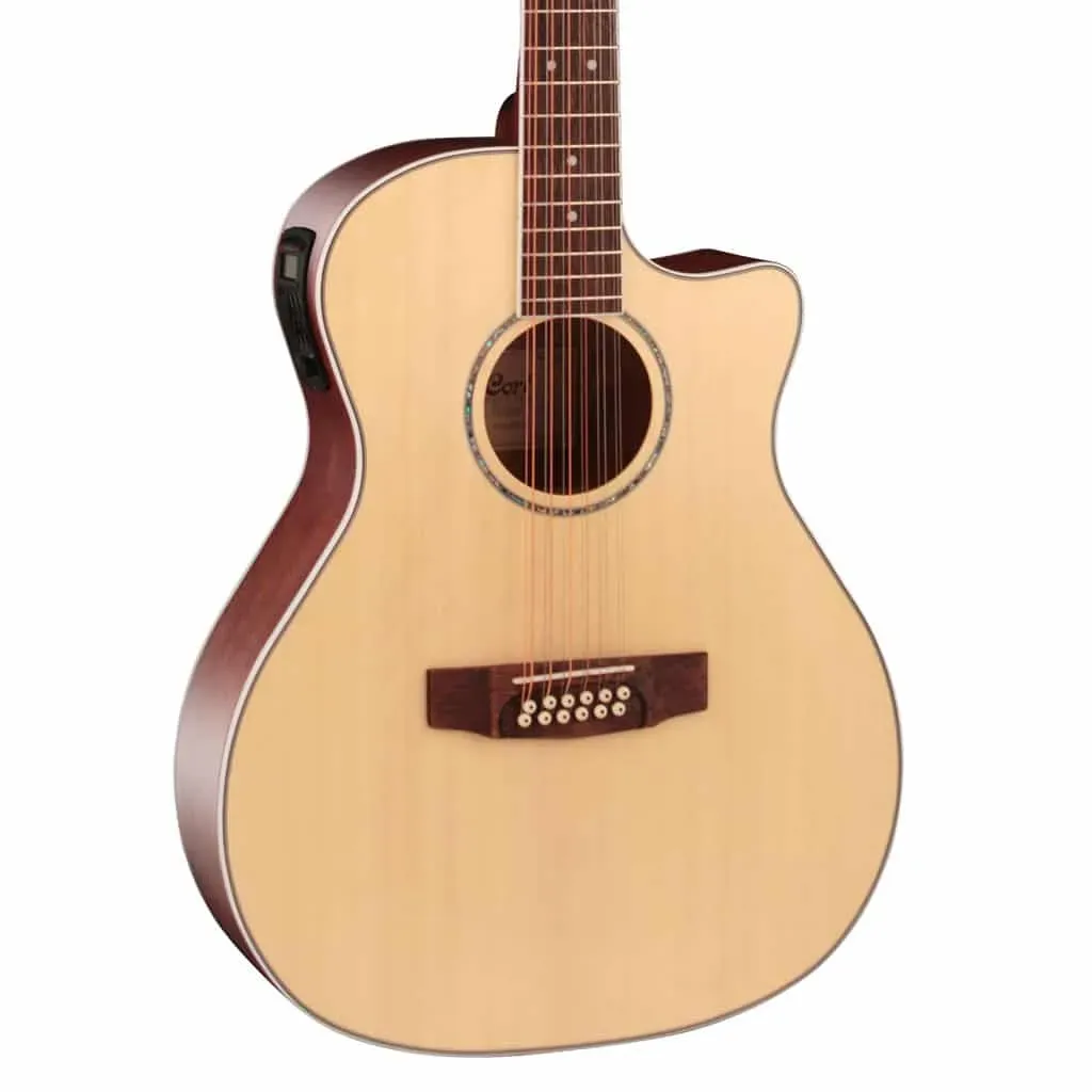 Cort GA-MEDX-12 12-String Acoustic-Electric Guitar – Open Pore Natural