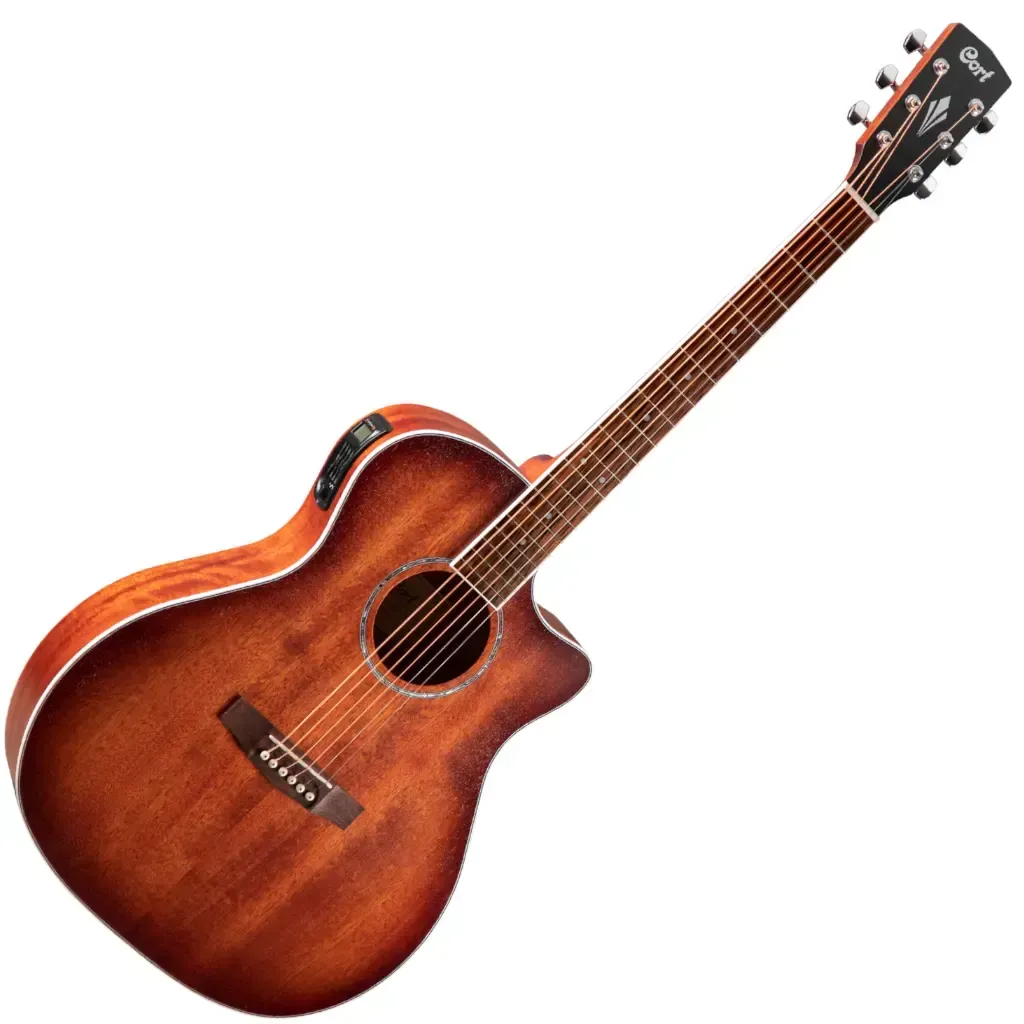 Cort GA-MEDX Mahogany Acoustic Guitar – Open Pore Mahogany — view 2