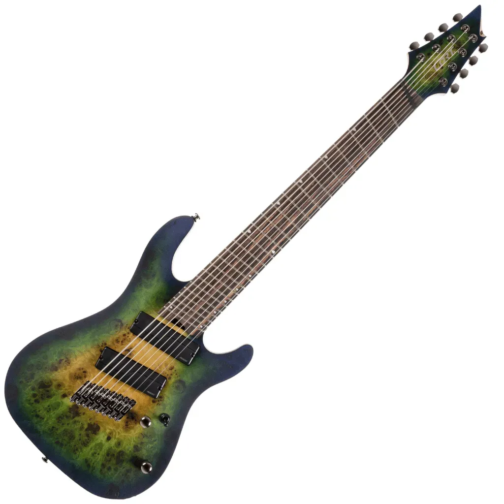 Cort KX508 Multi Scale 8 String Electric Guitar – Mariana Blue Burst — view 2