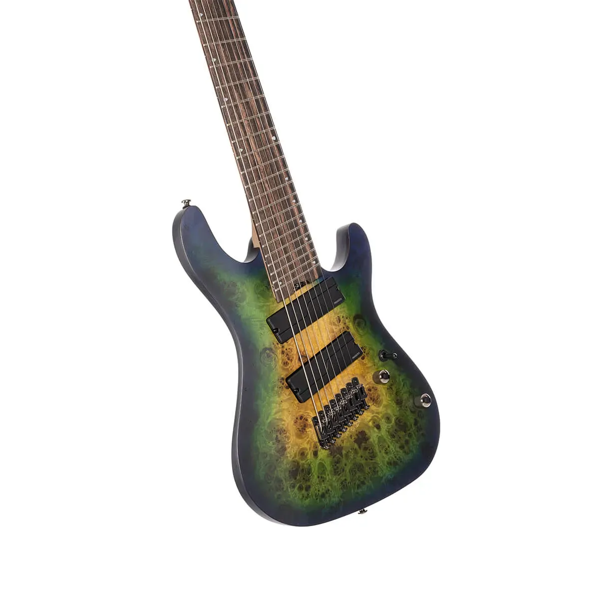 Cort KX508 Multi Scale 8 String Electric Guitar – Mariana Blue Burst — view 3