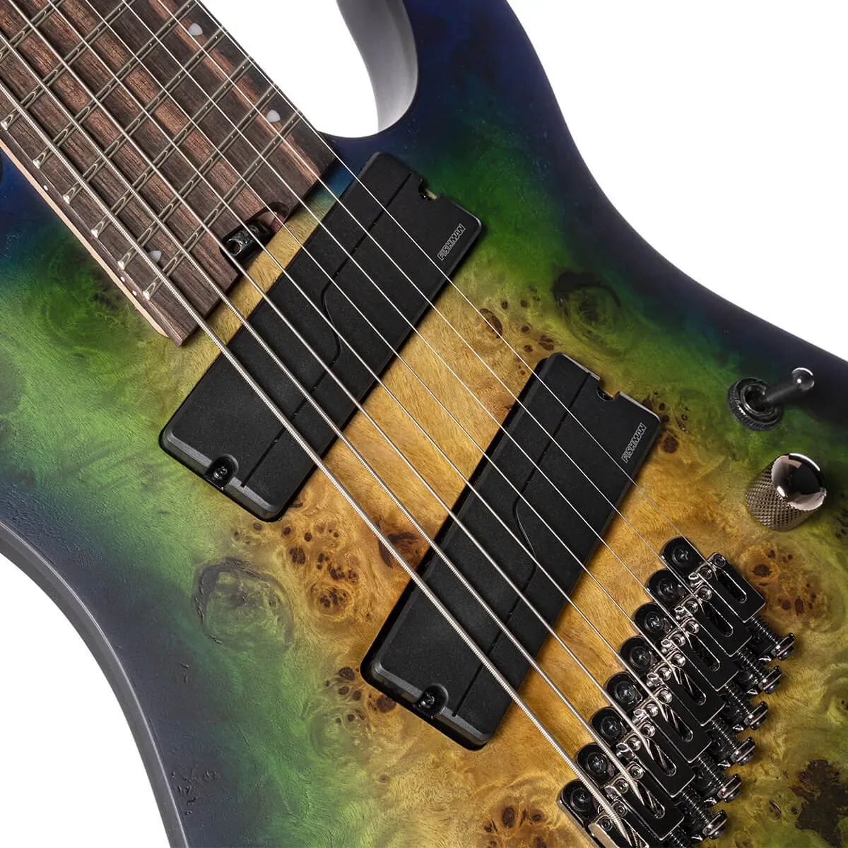 Cort KX508 Multi Scale 8 String Electric Guitar – Mariana Blue Burst — view 4