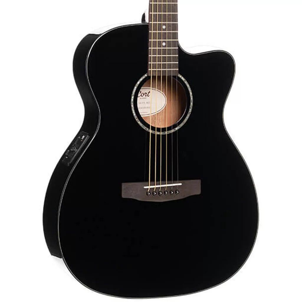 Cort L60CE BK Cutaway Acoustic-Electric Guitar – Black Gloss — view 1