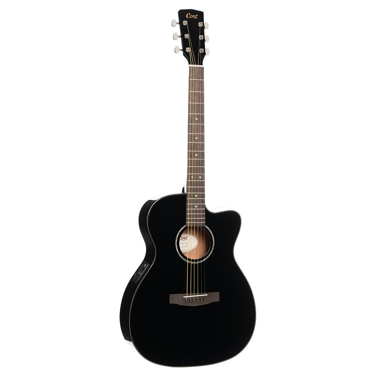 Cort L60CE BK Cutaway Acoustic-Electric Guitar – Black Gloss — view 2