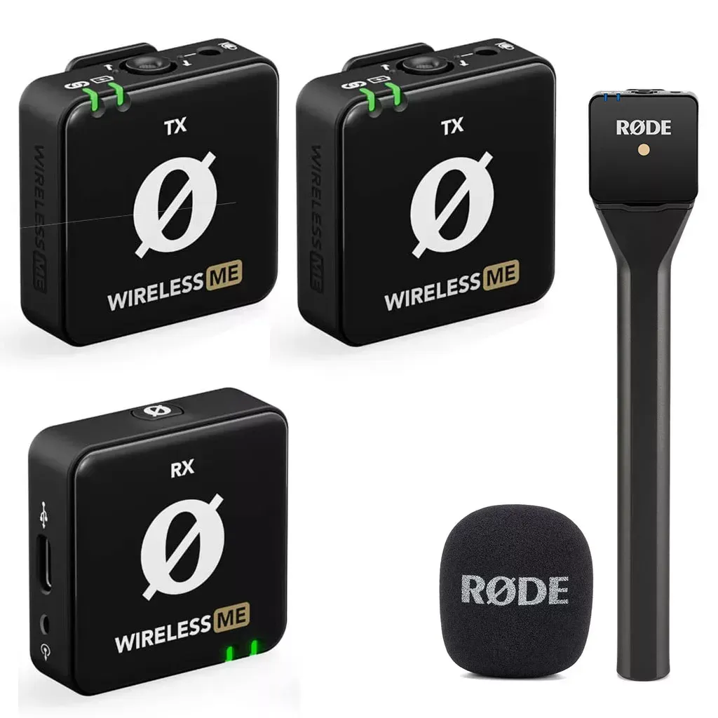 Rode Wireless ME Dual Compact Wireless Microphone System + FREE Rode Interview GO