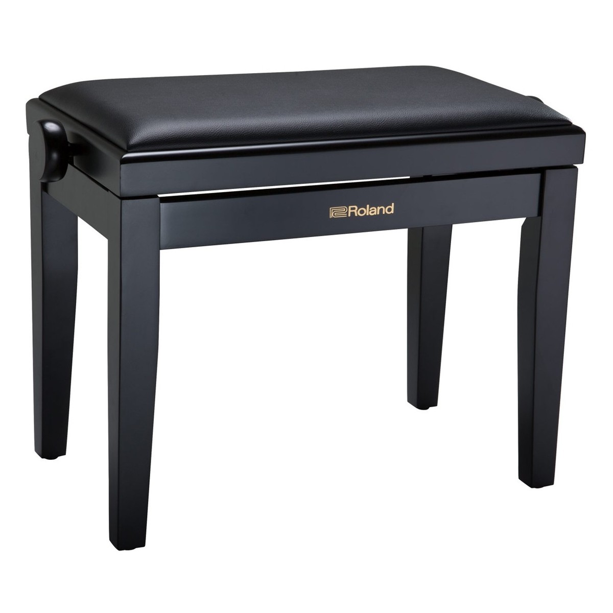 Roland RPB-220 Adjustable-Height Piano Bench with Velour Seat – Satin Black — view 1