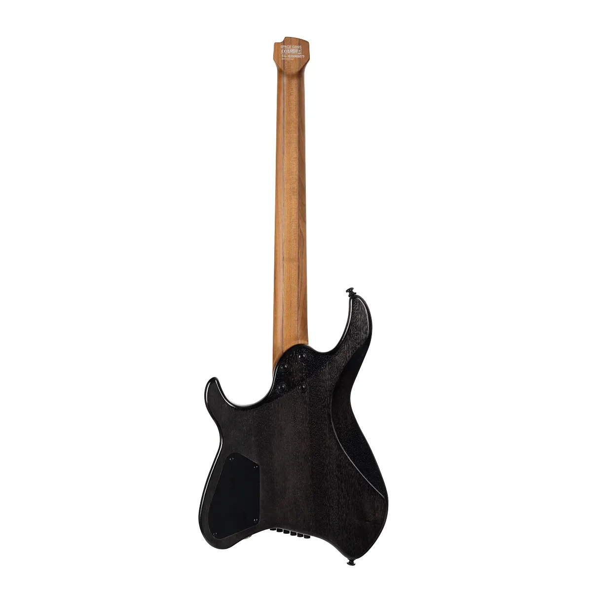 Cort Space G6MS Headless Electric Guitar – Semi Gloss Trans Black — view 3