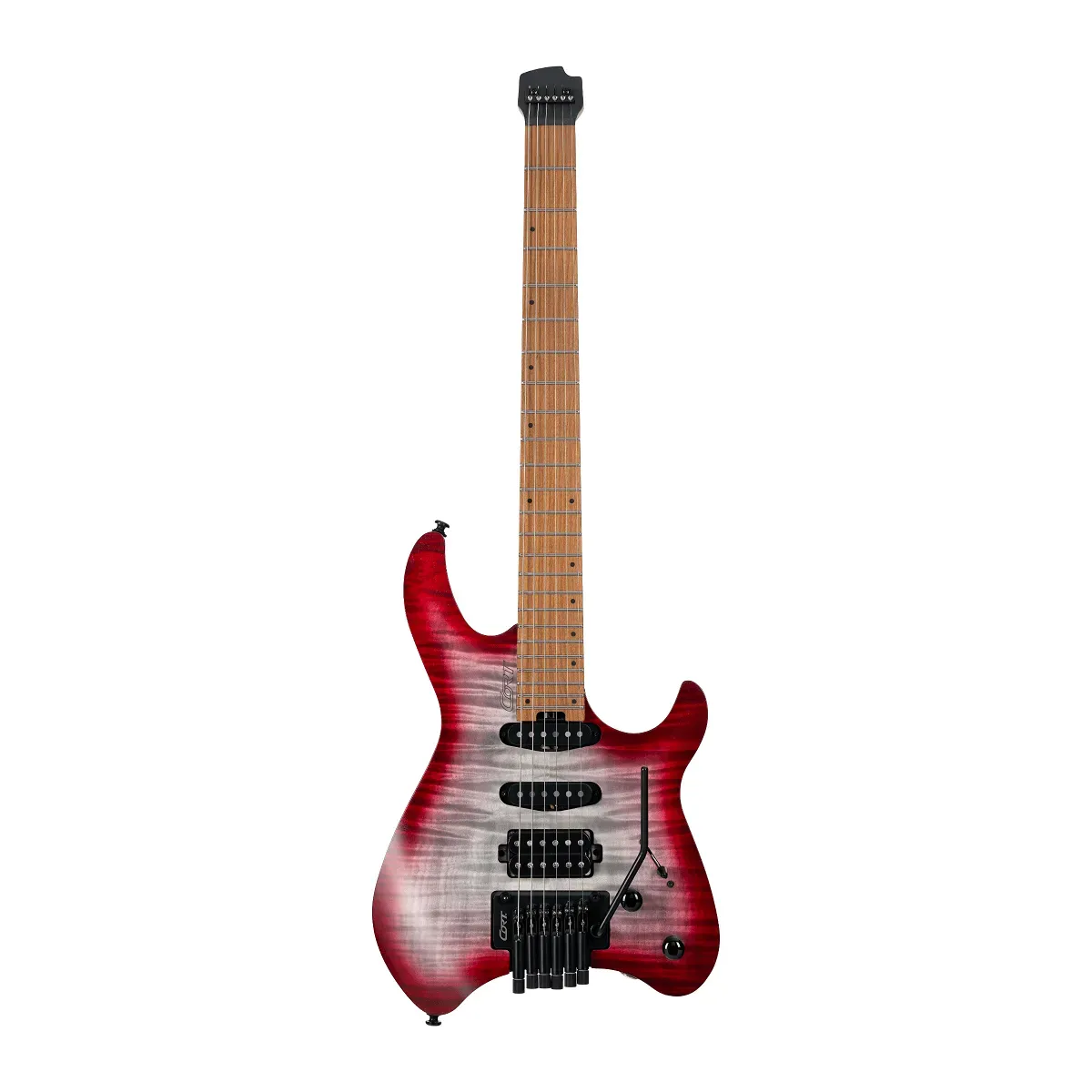 Cort Space G6TR Headless Electric Guitar – Semi Gloss Lava — view 2