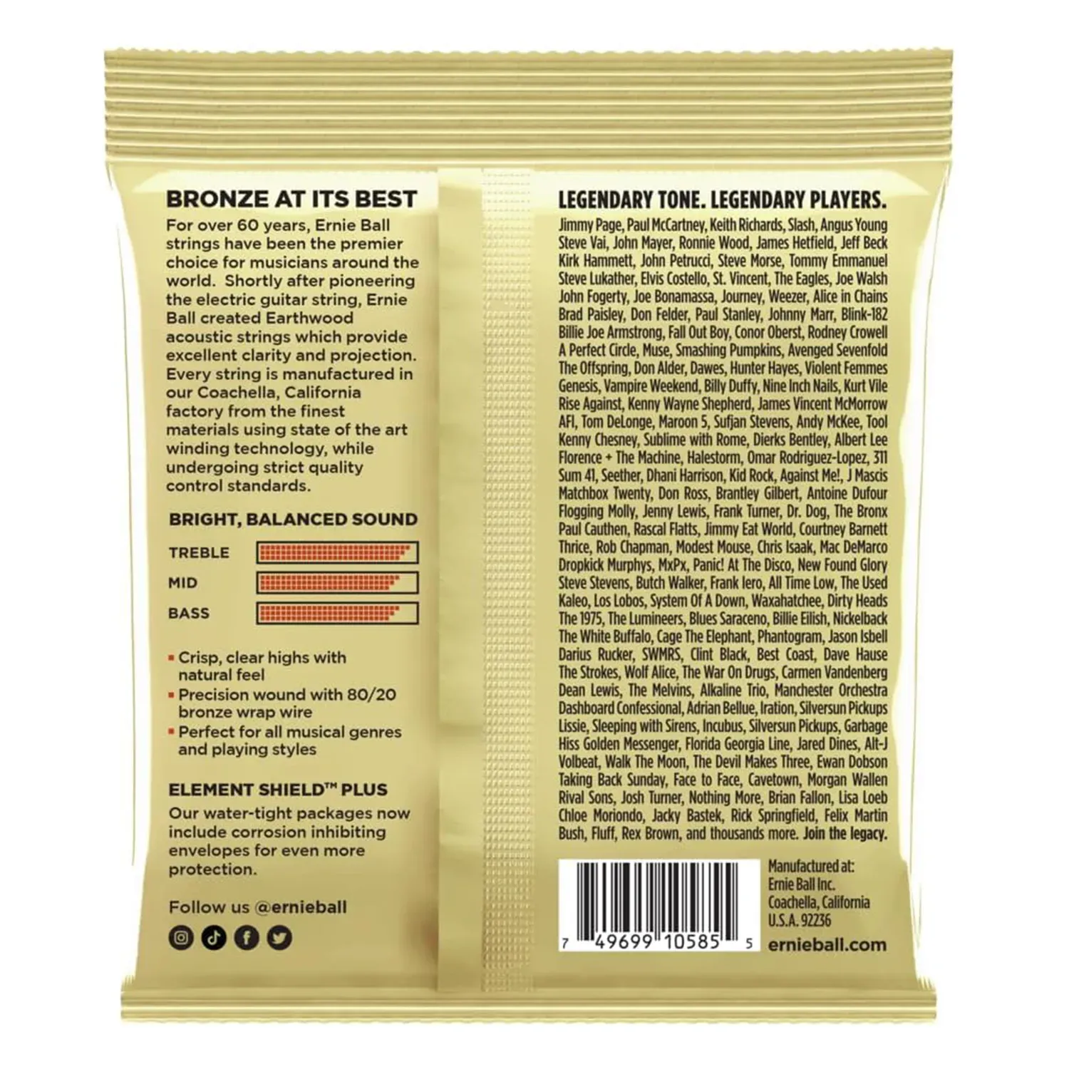 ERNIEBALL EARTHWOOD STRINGS AC 12-54 — view 2