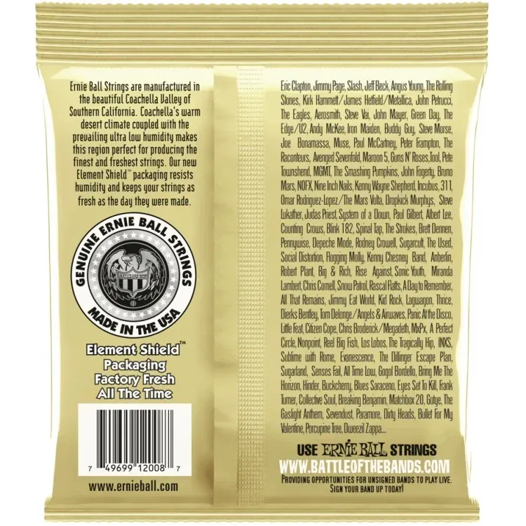 Ernie Ball Earthwood Acoustic 80/20 Bronze Rock and Blues 10-52 — view 2