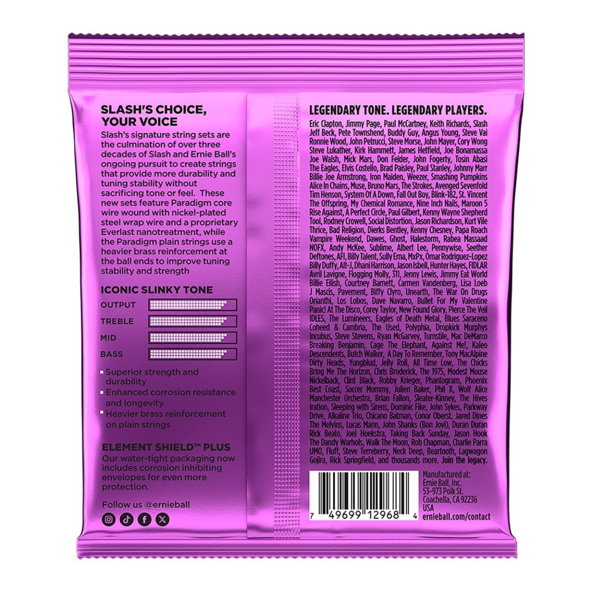 Ernie Ball 2200 Slash Signature Electric Guitar Strings – .011-.048 Power Slinky — view 2