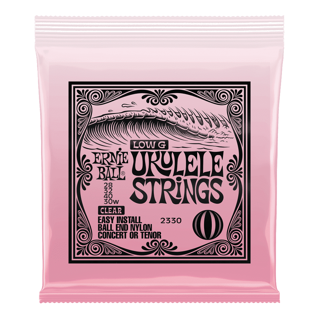 Ernie Ball 2330 Low G Ukulele Strings for Concert/Tenor – Clear Nylon Ball End — view 1