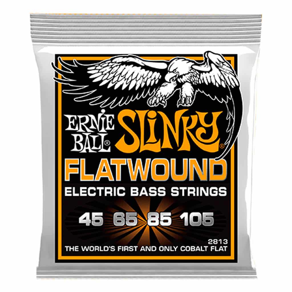 Ernie Ball Hybrid Slinky Flatwound 4-String Bass Strings – (45-105) — view 1